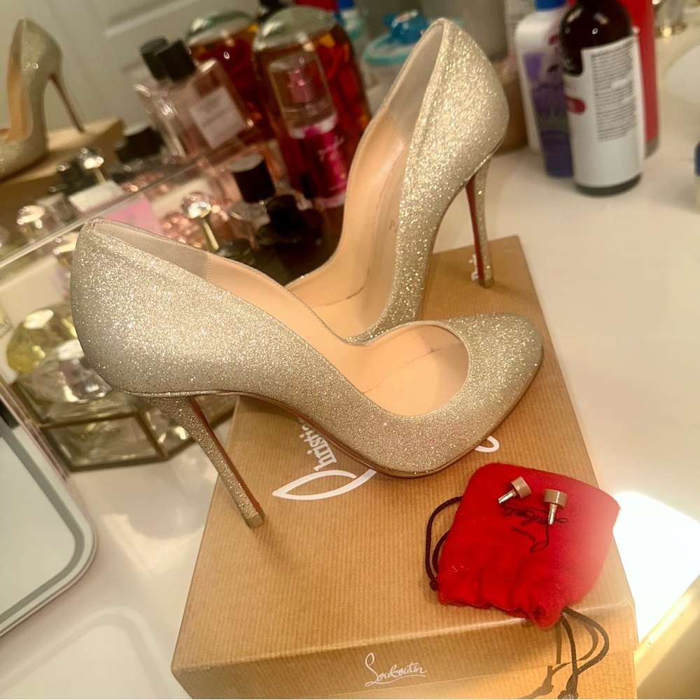 Christian Louboutin Glittering Gold Heels